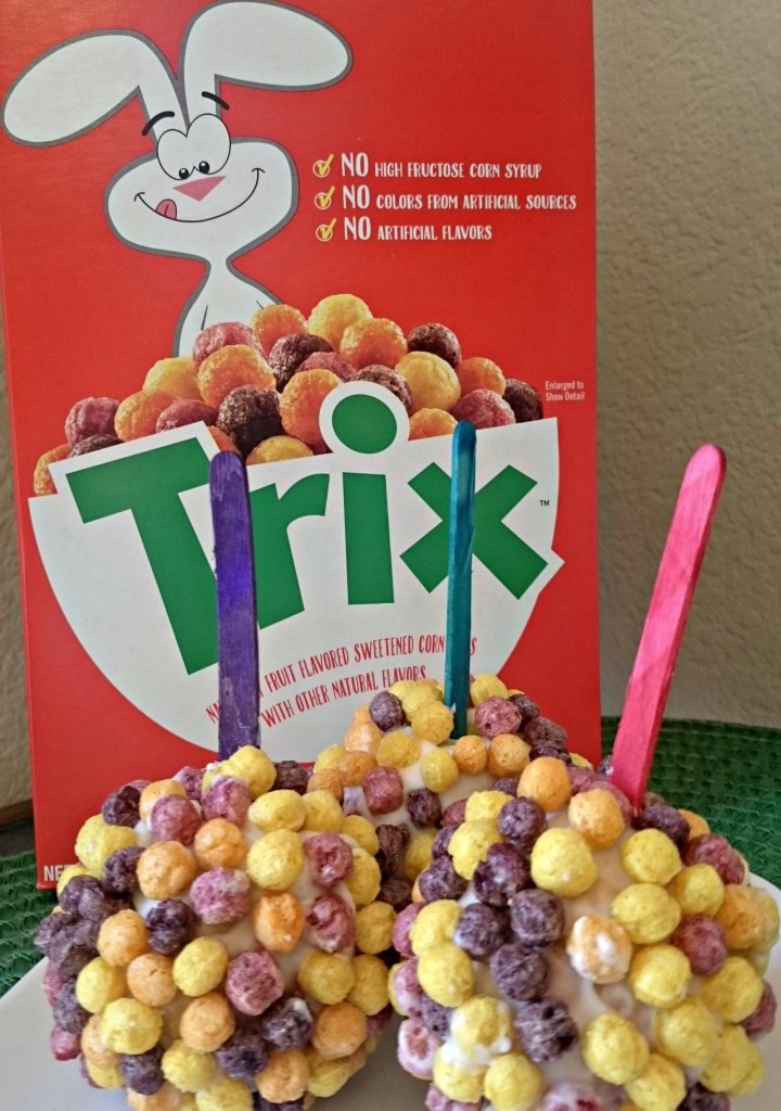 Manzanas con cereal Trix