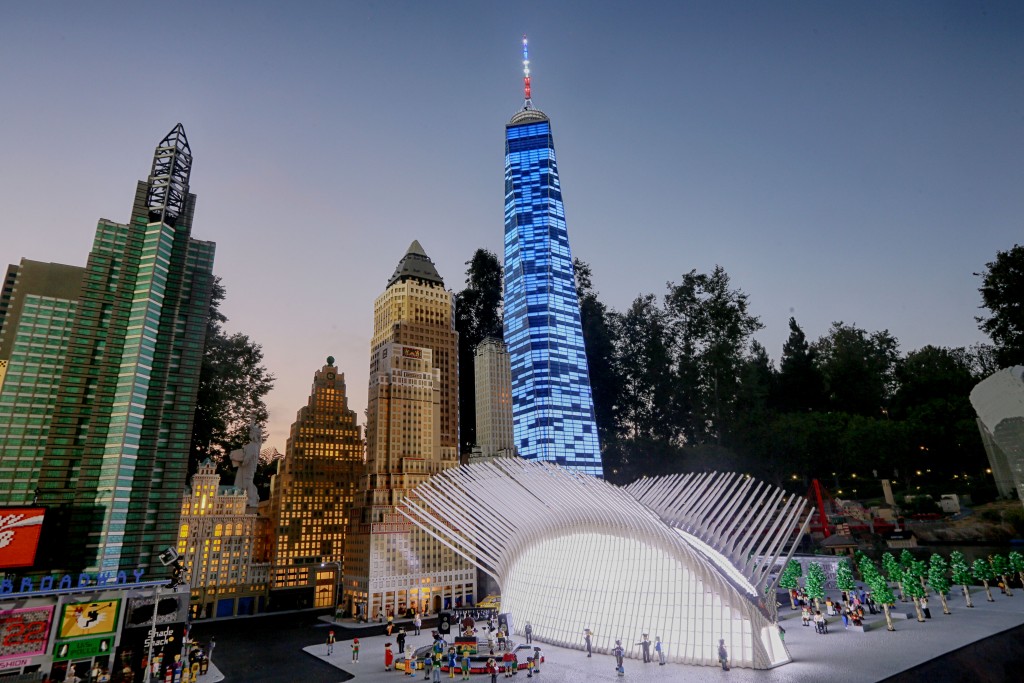 Legoland California's new One World Trade Center in the Mini Land New York exhibit area on Wednesday, June 29, 2016 in Carlsbad, California.(Photo by Sandy Huffaker/Legoland)