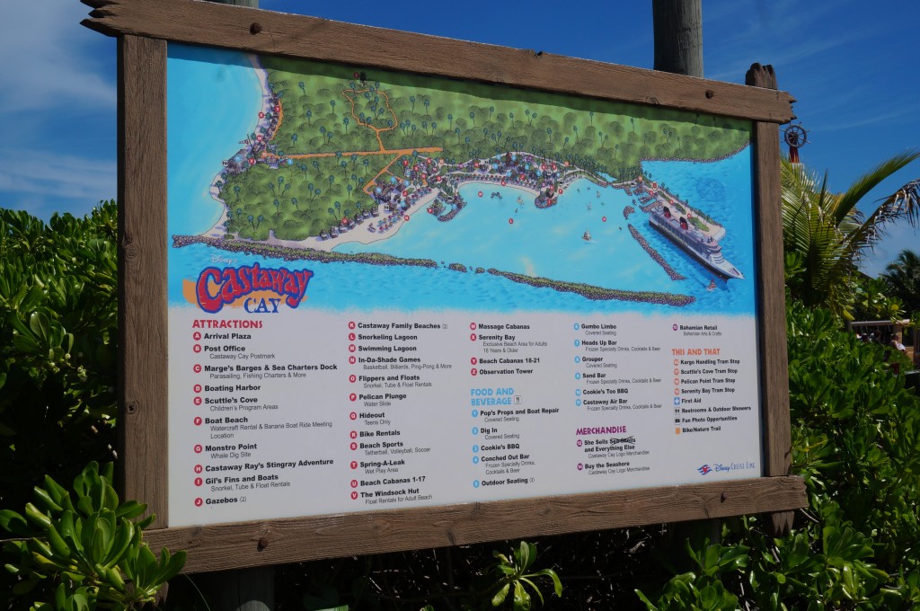 Mapa de la Isla Castaway Cay