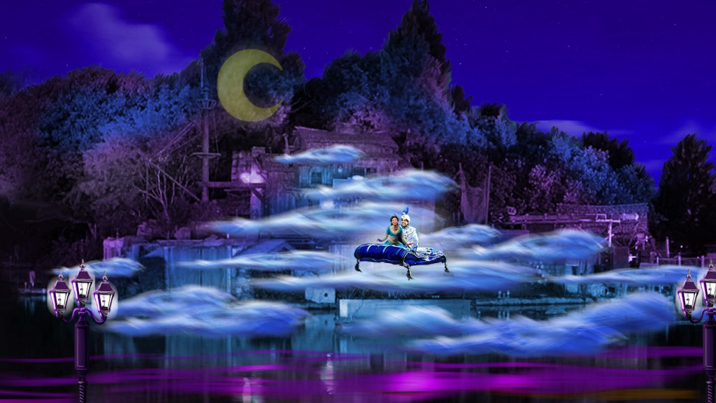 'FANTASMIC!' RETURNS TO DISNEYLAND PARK   "Fantasmic!, Disneys longest-running and most popular nighttime spectacular, returns to the Rivers of America in Disneyland Park in July with enhanced effects, innovative state-of-the-art projection technology, and new storytelling elements. Guests will journey into Mickey Mouse's imagination as they are immersed in this magical classic, a fan favorite for 25 years. The return of "Fantasmic!" coincides with the reopening of The Disneyland Railroad, Pirates Lair on Tom Sawyer Island, and the water crafts  Mark Twain Riverboat, Sailing Ship Columbia, Davy Crockett Explorer Canoes  that sail around the Rivers of America in Frontierland. (Artist Rendering/Disneyland Resort)