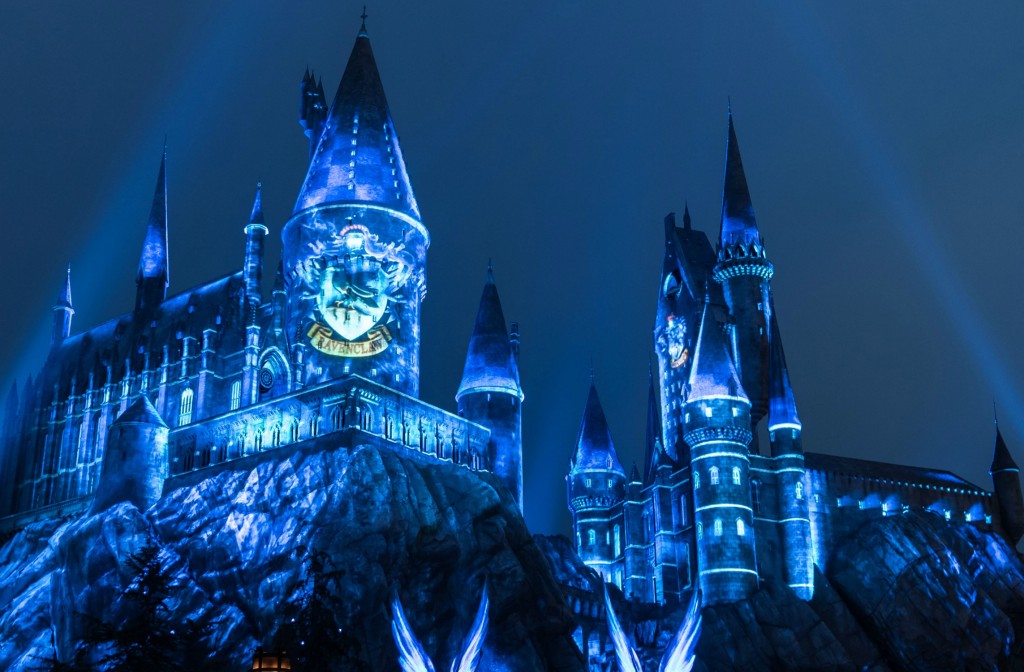 "The Nighttime Lights at Hogwarts Castle" at "The Wizarding World of Harry Potter" at Universal Studios Hollywood.