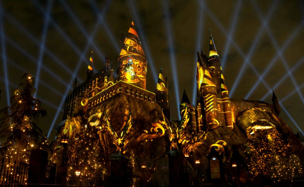 "The Nighttime Lights at Hogwarts Castle" at "The Wizarding World of Harry Potter" at Universal Studios Hollywood.