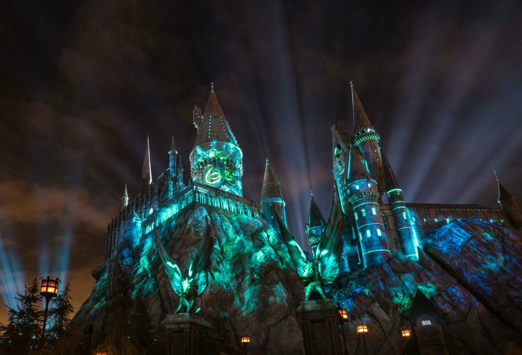 "The Nighttime Lights at Hogwarts Castle" at "The Wizarding World of Harry Potter" at Universal Studios Hollywood.