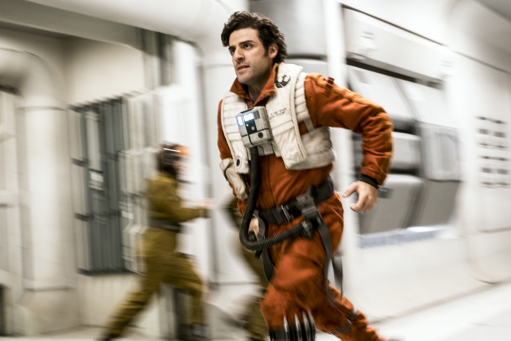 Star Wars: The Last Jedi..Poe Dameron (Oscar Isaac)..Photo: David James..©2017 Lucasfilm Ltd. All Rights Reserved.