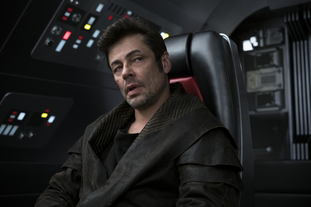 Benicio del Toro as DJ in THE LAST JEDI.