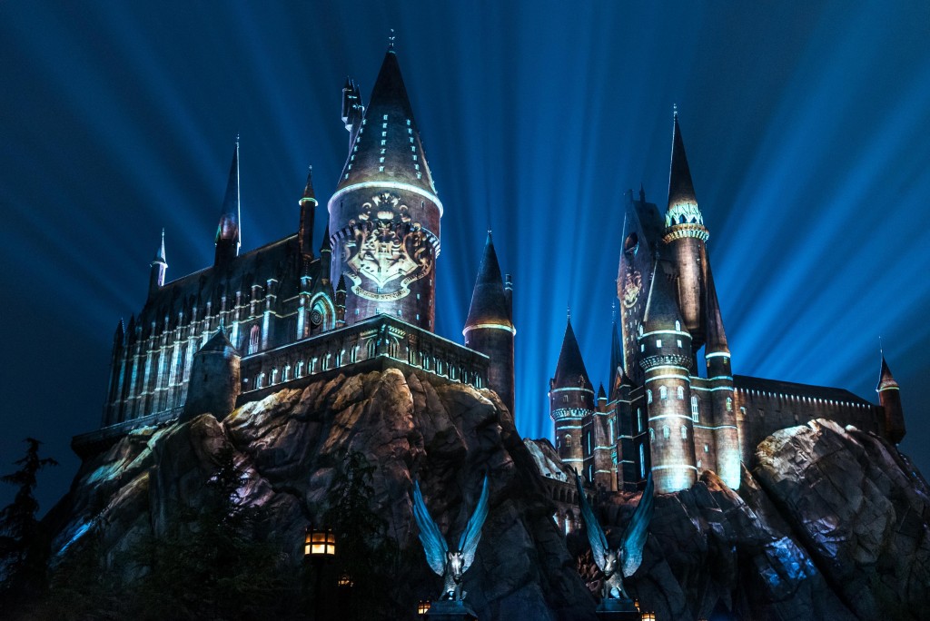 "The Nighttime Lights at Hogwarts Castle" at "The Wizarding World of Harry Potter" at Universal Studios Hollywood