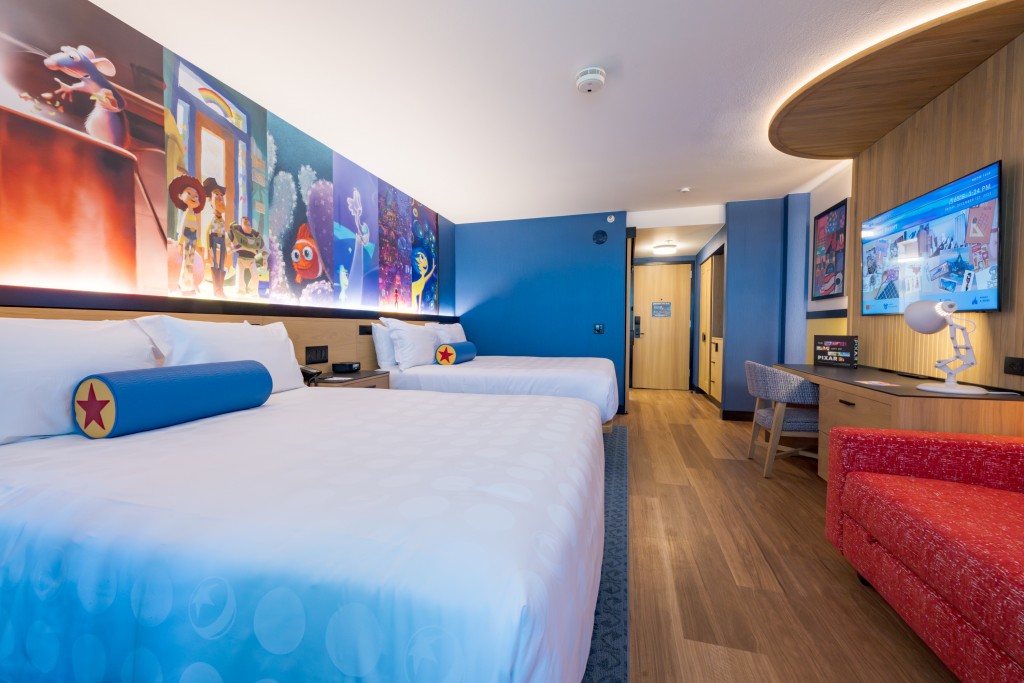 Pixar-Themed Guest Room at Pixar Place Hotel at Disneyland Resort